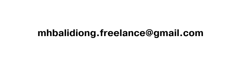 mhbalidiong freelance gmail com